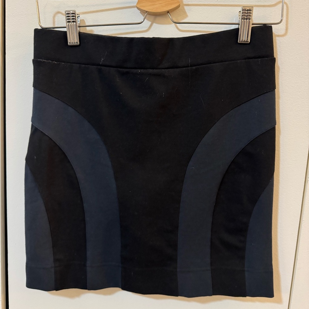 All Saints Black and Blue Mini Skirt